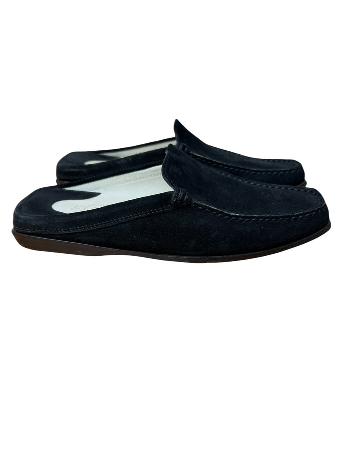Black Suede Mules - 6