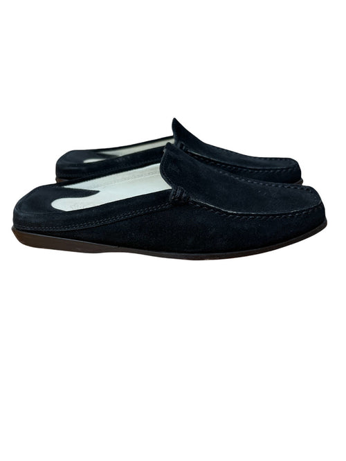 Black Suede Mules - 6
