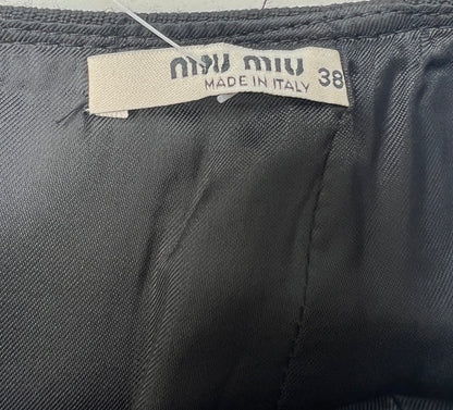 Black Wool Pencil Skirt - S