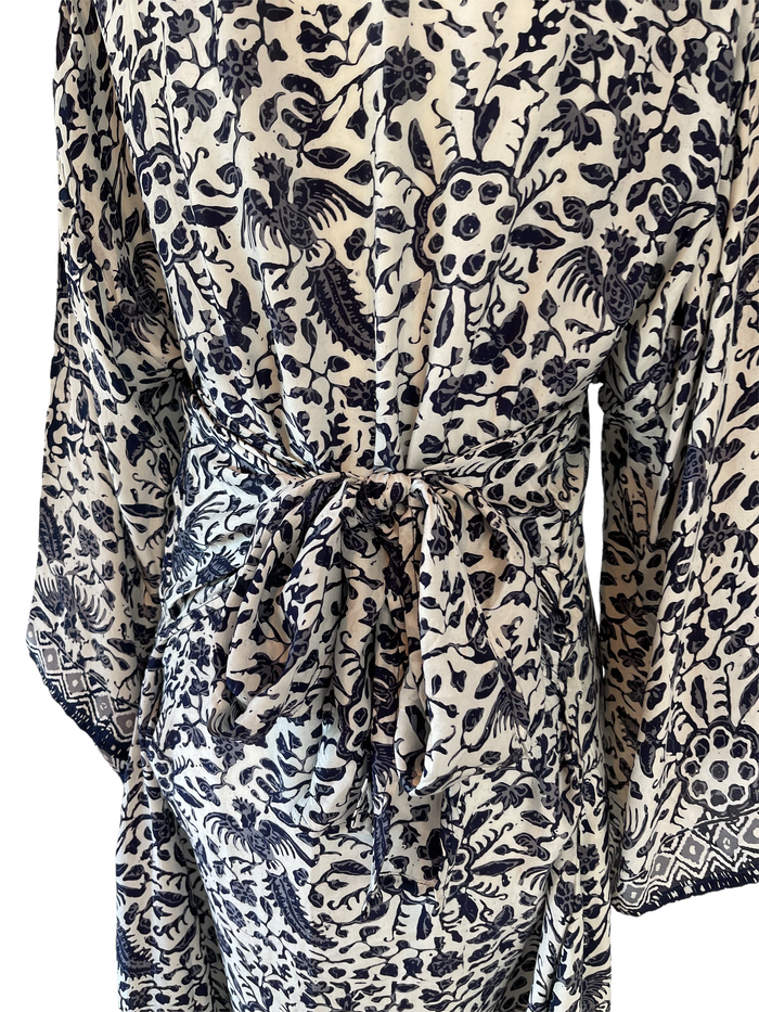 Blue floral floral dress - XS