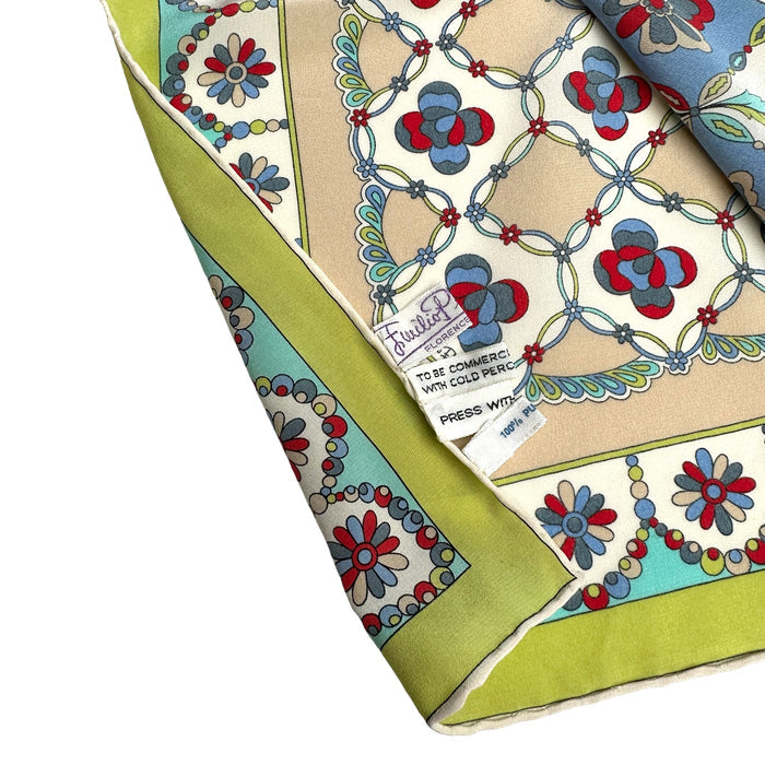 Blue & Green Silk Scarf