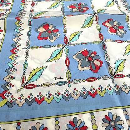 Blue & Green Silk Scarf
