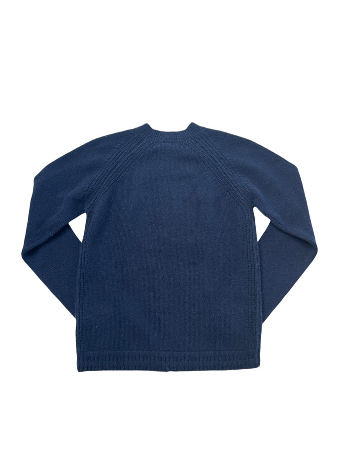 Boys Navy Cashmere Cardigan - 12