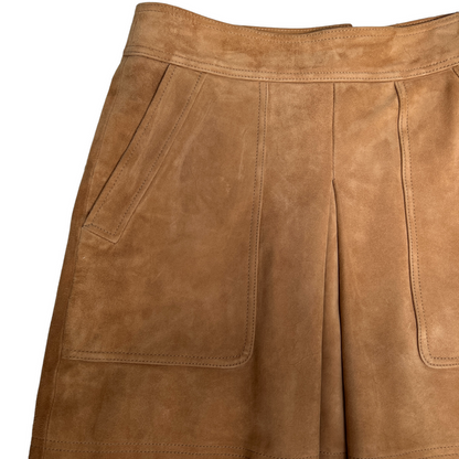 Camel Suede Skirt - S