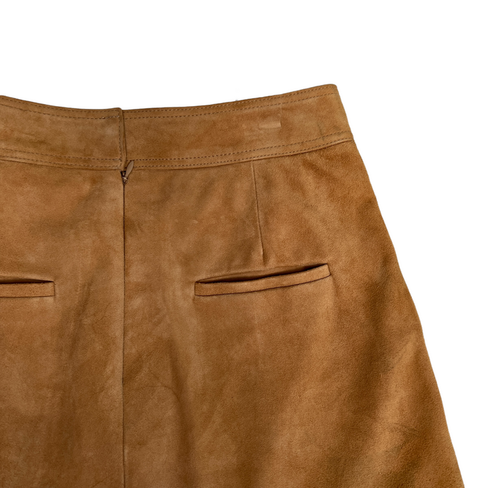 Camel Suede Skirt - S