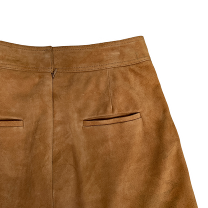 Camel Suede Skirt - S