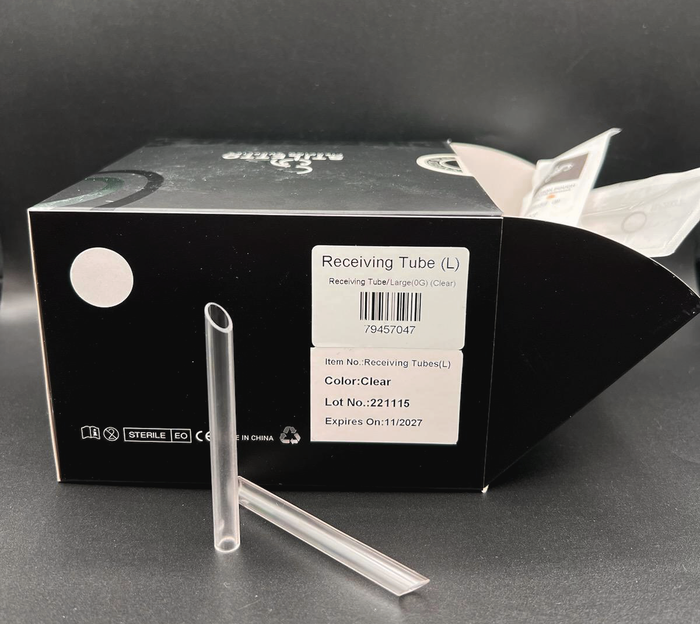 Clear Large Disposable Receiving Tube (Box of 100)