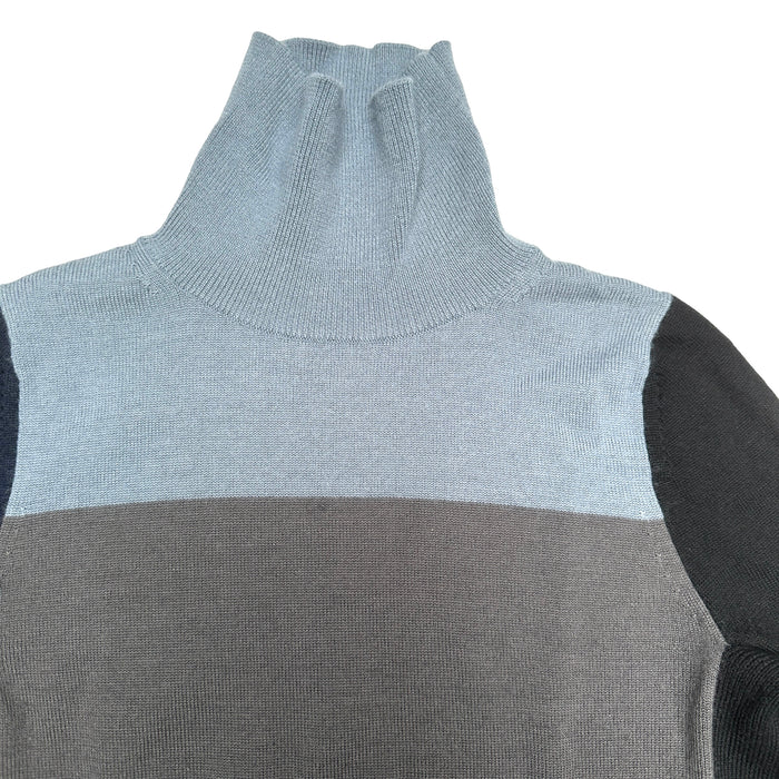 Colorblock Turtleneck Sweater - XS