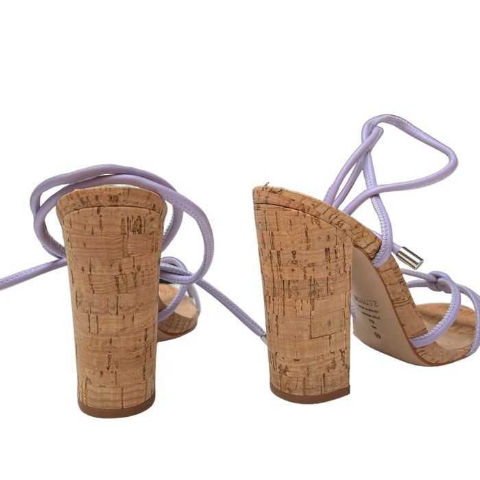 Cork Heeled Sandals - 7