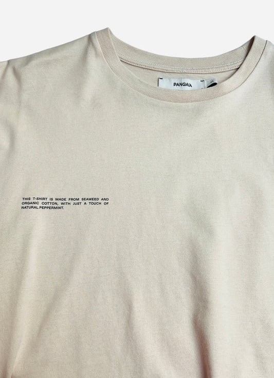 Cream Cotton Cropped T-shirt - S