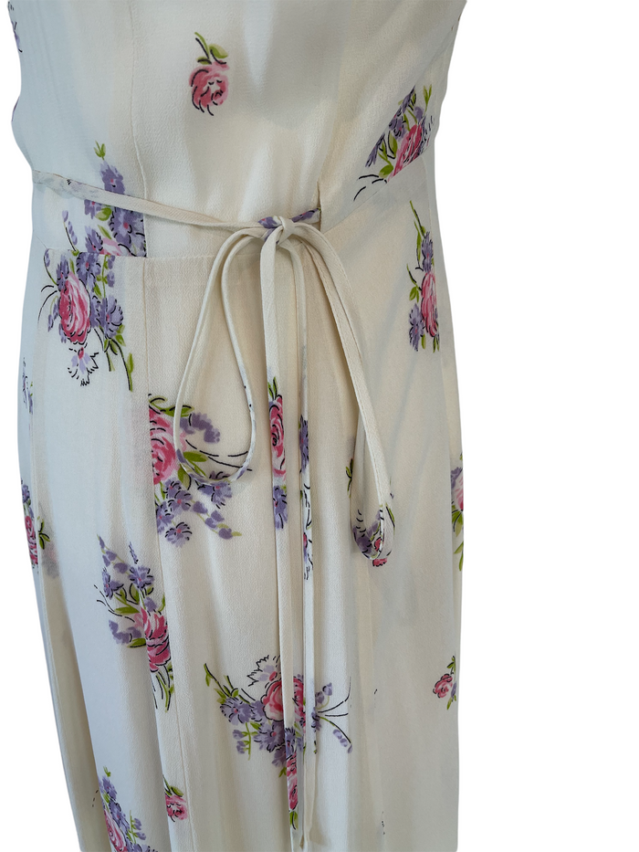 Cream Floral Dress - XS