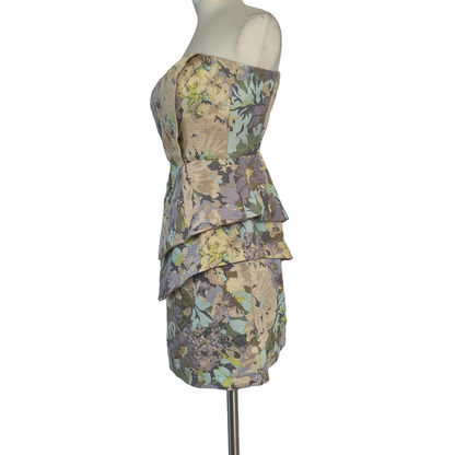 Cream Flowery Print Dress - 0