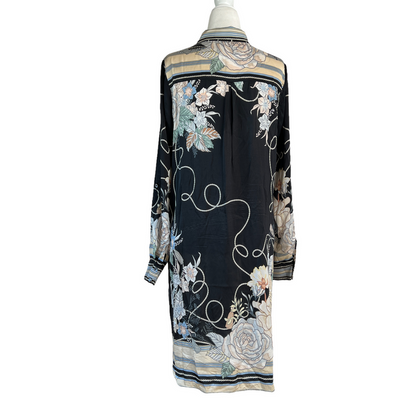 Flower Print Shirt Dress - S
