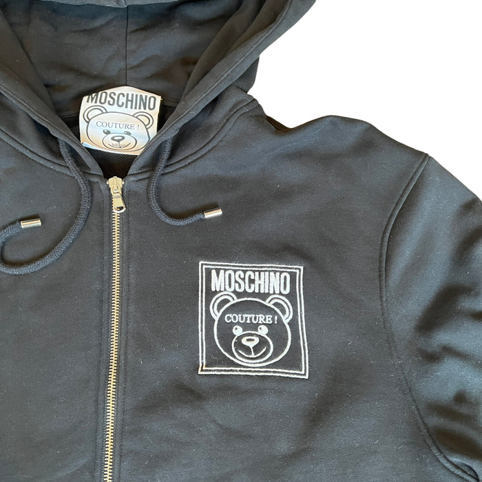 Graphic Print Zipper Hoodie - 8