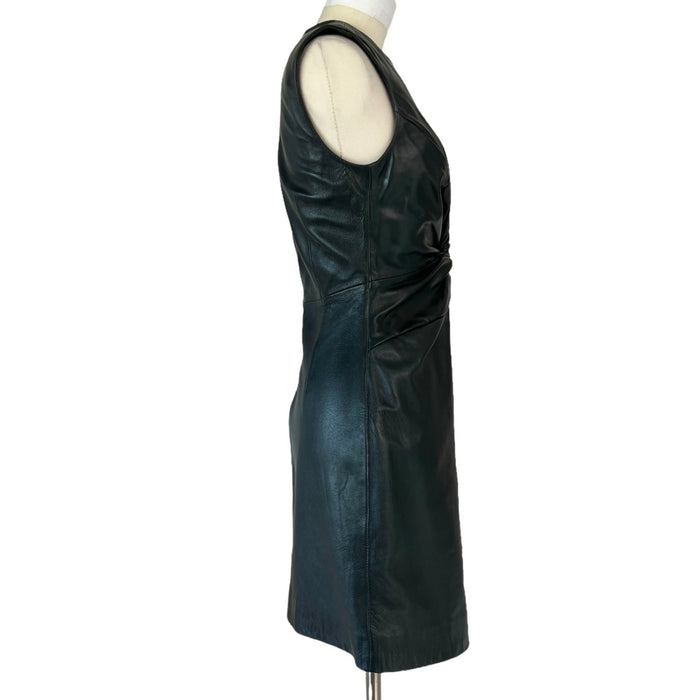 Green Leather Dress - S