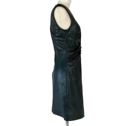Green Leather Dress - S
