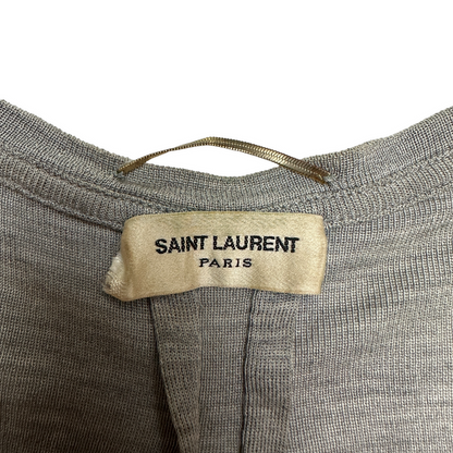 Grey Silk Tank Top w/Chains - XS