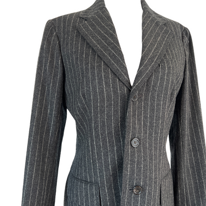 Grey Wool Blazer - 10
