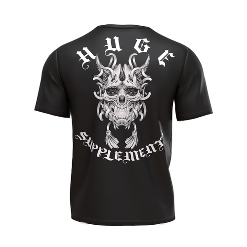 HUGE Devil Skull Black Tee Back