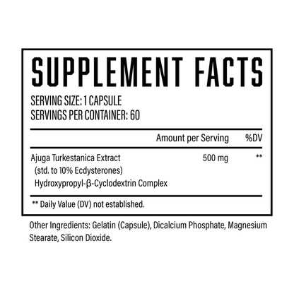 Supplement facts Turkesterone