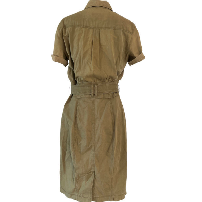 Kaki Cotton Dress - 8