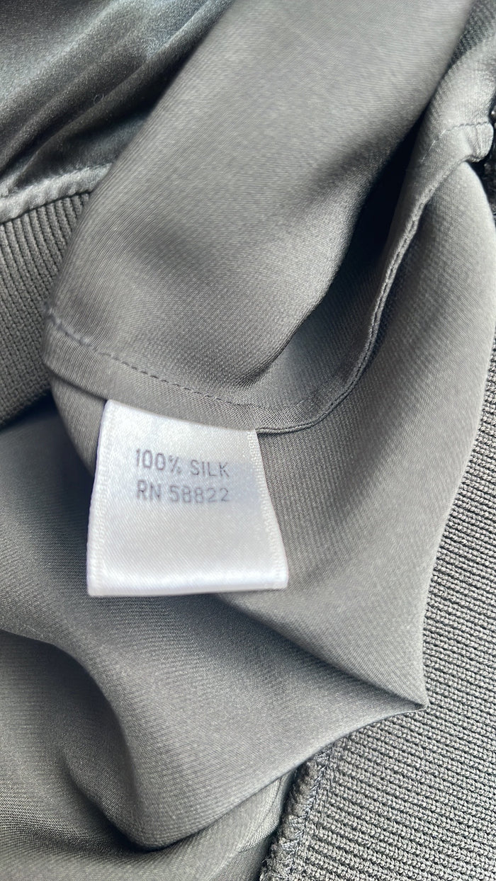 Kaki Silk Bomber - M
