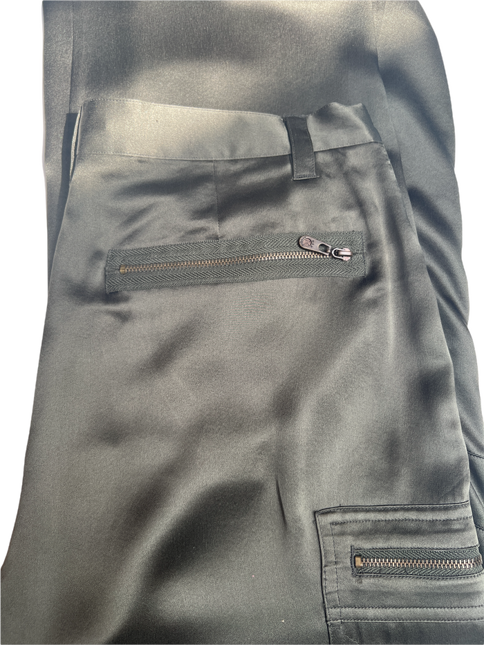 Kaki Silk Pants - 6