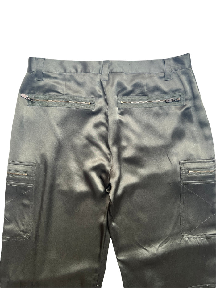 Kaki Silk Pants - 6