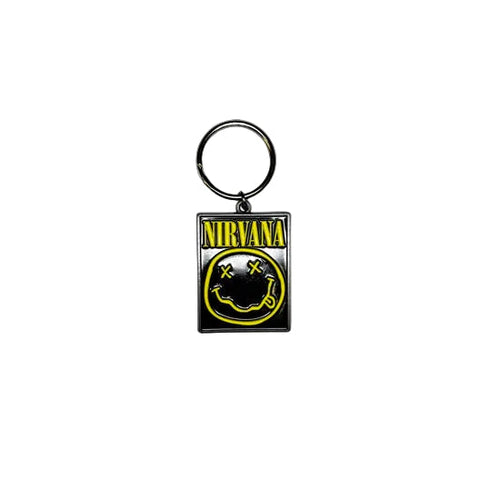 Key Ring - Nirvana - Happy Face Square