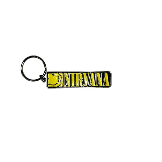 Key Ring - Nirvana - Logo & Happy Face
