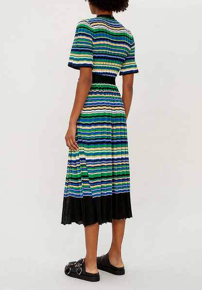 Knitted maxi wrap dress - S