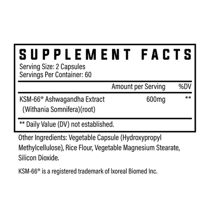 KSM-66 Supplement Facts