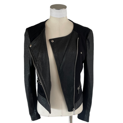 Leather & Fabric Jacket - M