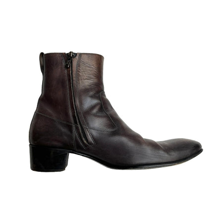 Men Brown Leather Boots - 43.5