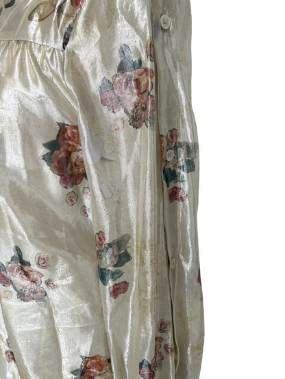 Metallic Silk Blouse - S