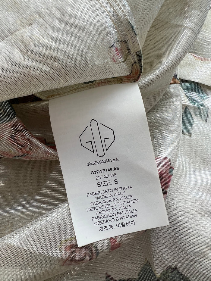 Metallic Silk Blouse - S