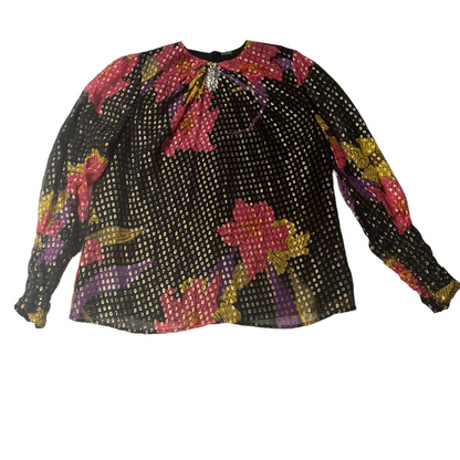 Metallic Top with Crystals - S
