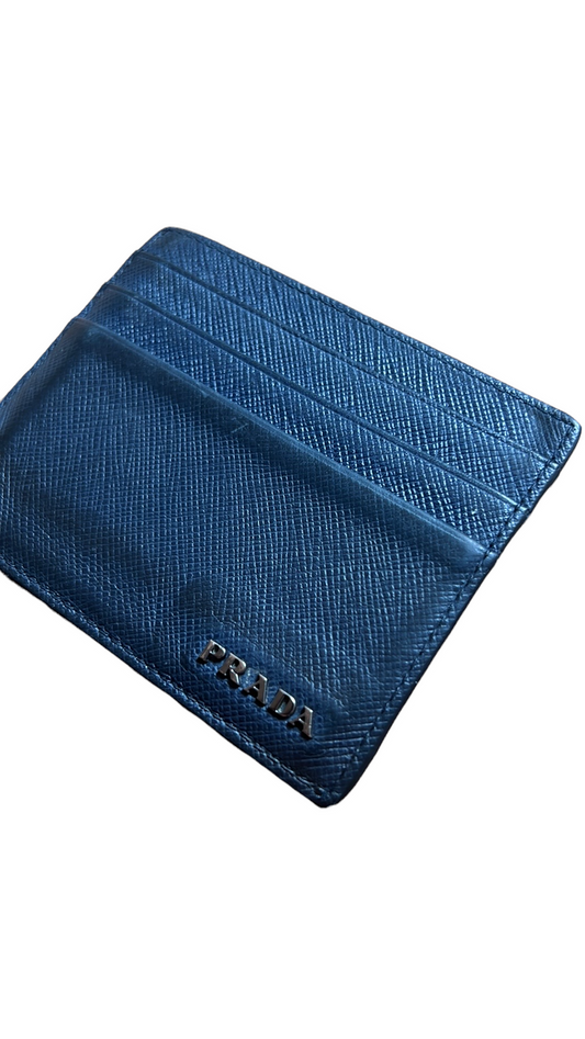 Navy Leather Cardholder