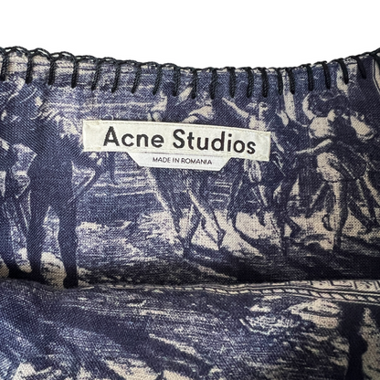 Navy Print Skirt - XS