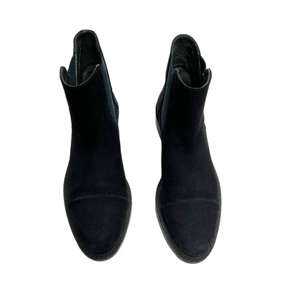 Navy Suede Chelsea Boots - 5