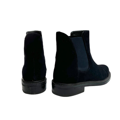 Navy Suede Chelsea Boots - 5
