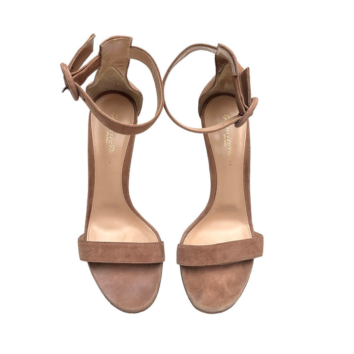 Nude Suede Sandals - 8.5