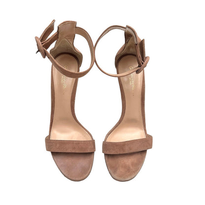 Nude Suede Sandals - 8.5