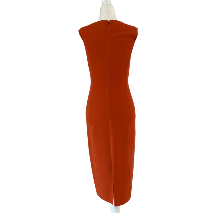 Orange Wool Midi Dress - 2