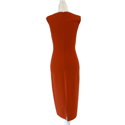 Orange Wool Midi Dress - 2