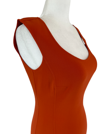 Orange Wool Midi Dress - 2