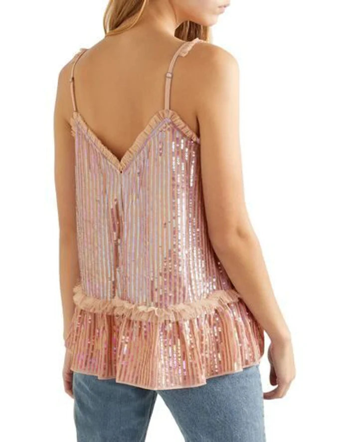 Pink Sequins Top - XS