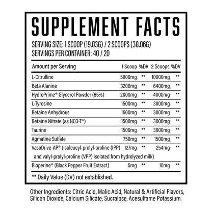 Pump Serum v2 Supplement Facts
