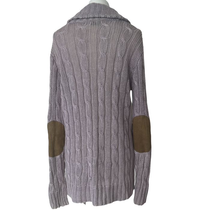 Purple Linen Cardigan - L