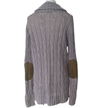 Purple Linen Cardigan - L
